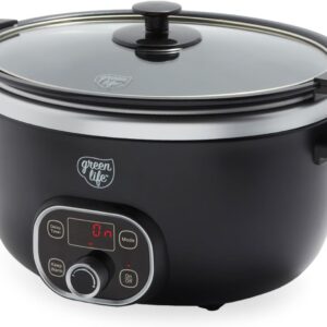 GreenLife 6Qt Slow Cooker – Non-Toxic Ceramic, Removable Bowl