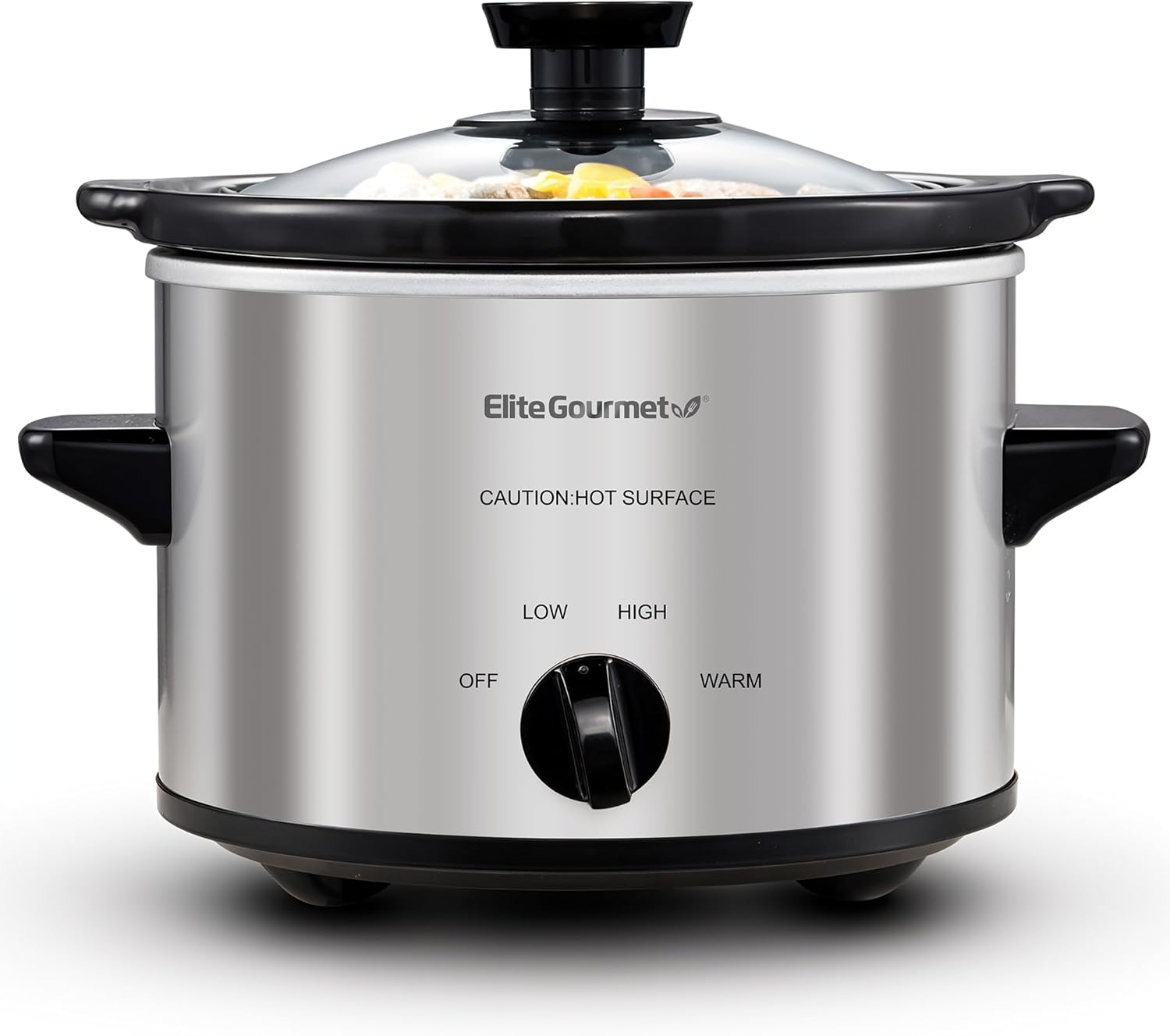 Elite Gourmet 1.5 Qt Slow Cooker, Stainless Steel