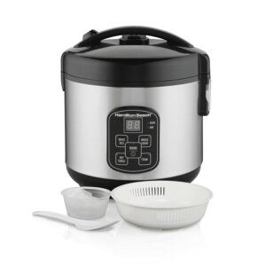 Hamilton Beach 8-Cup Rice Cooker & Steamer, Stainless Steel