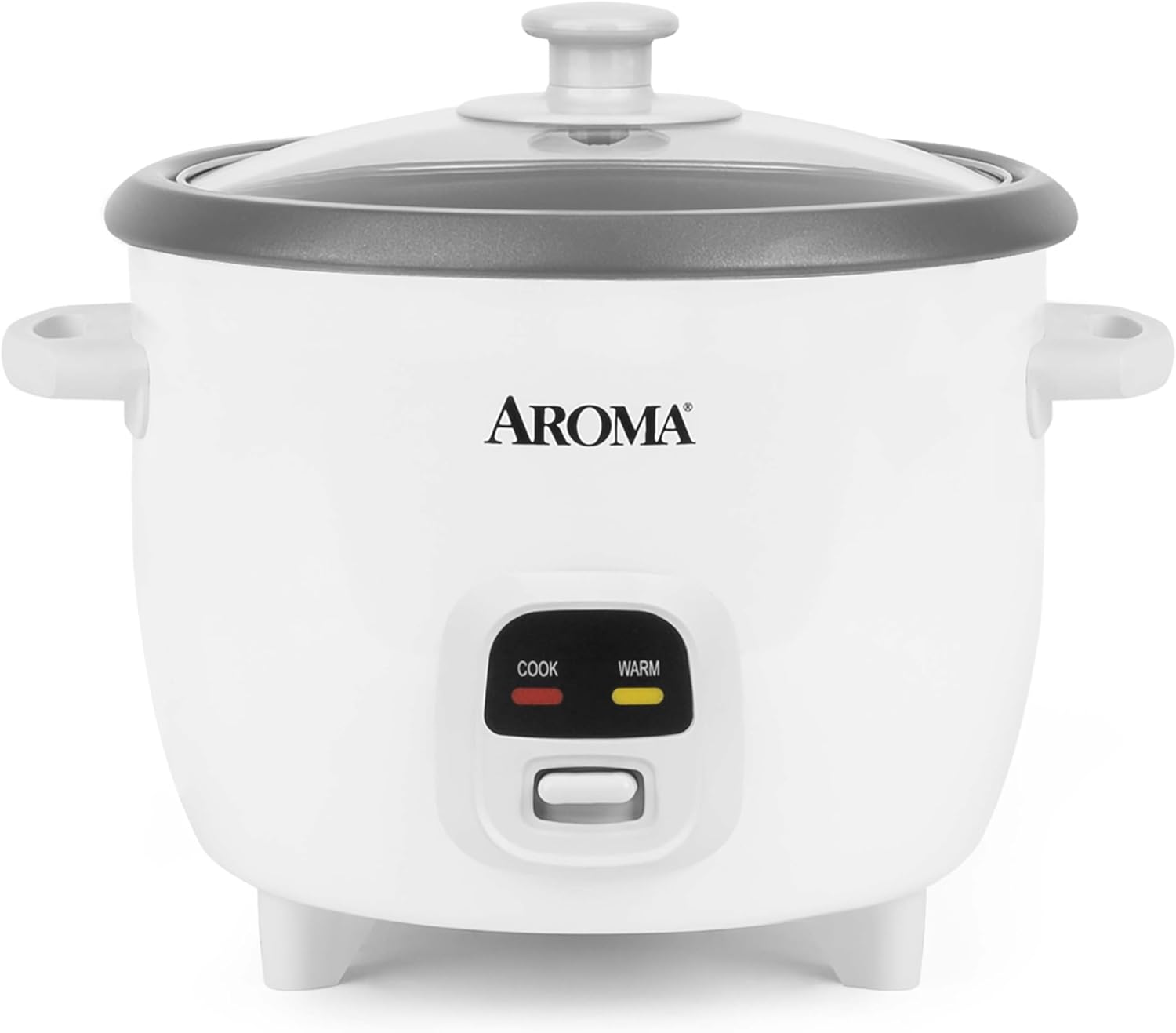 AROMA Rice Cooker, 3-Cup Cooked, White