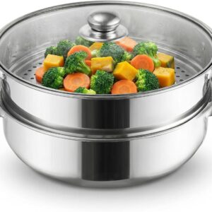 ZENFUN 2-Tier Stainless Steel Steamer Pot Set