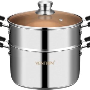 VENTION 9.4" Stainless Steel 2-Tier Steamer Pot
