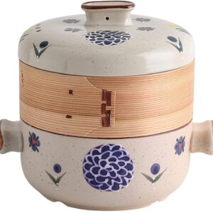 Colorful Japanese Donabe Hot Pot, 4L Ceramic Clay Cooker
