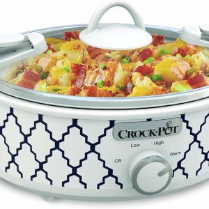 Crock-Pot 2.5 Qt Casserole Slow Cooker White/Blue
