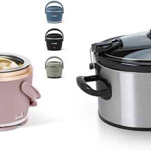 Crock-Pot 6 Qt Cook & Carry Slow Cooker, Stainless Steel