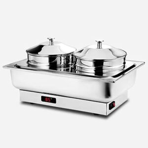 ELUKHT Dual Pot Slow Cooker, 600W Buffet Server