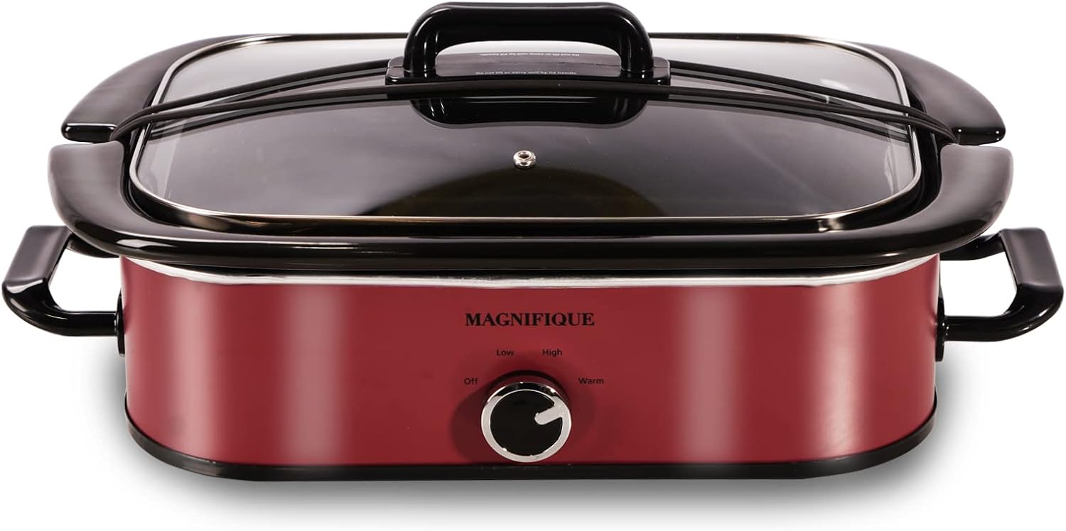 4-Quart Slow Cooker with Keep Warm - Red