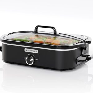 [NEW] 4-Qt Slow Cooker w/ Manual Warm – Black, Dishwasher Safe