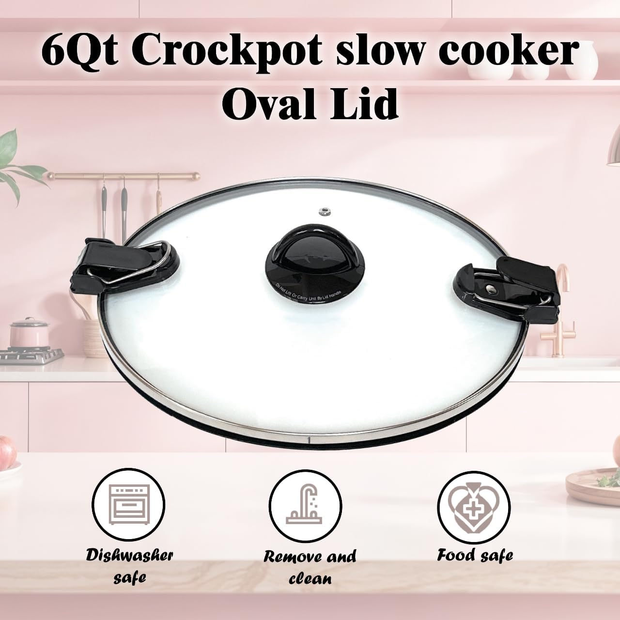 6qt Replacement Lid for CrockPot Slow Cooker