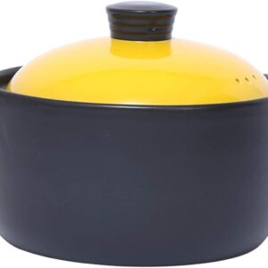 HYDIK Handmade Ceramic Casserole Pot - Yellow