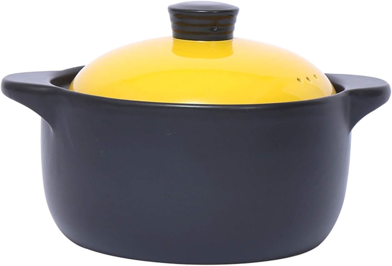 HYDIK Handmade Ceramic Casserole Pot - Yellow
