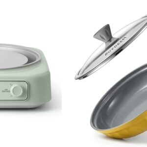 BUYDEEM Slow Cooker & Frying Pan Set - 5.5qt, Mellow Yellow