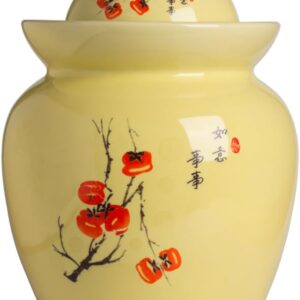 MRYBD Ceramic Fermentation Jar, 3.5L Kimchi Crock with Water Seal Lid