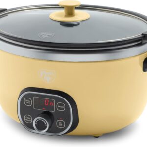 GreenLife 6QT Slow Cooker, Non-Toxic Ceramic, Yellow