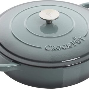 Crock-Pot Artisan 5 Qt Enameled Braiser, Slate Gray