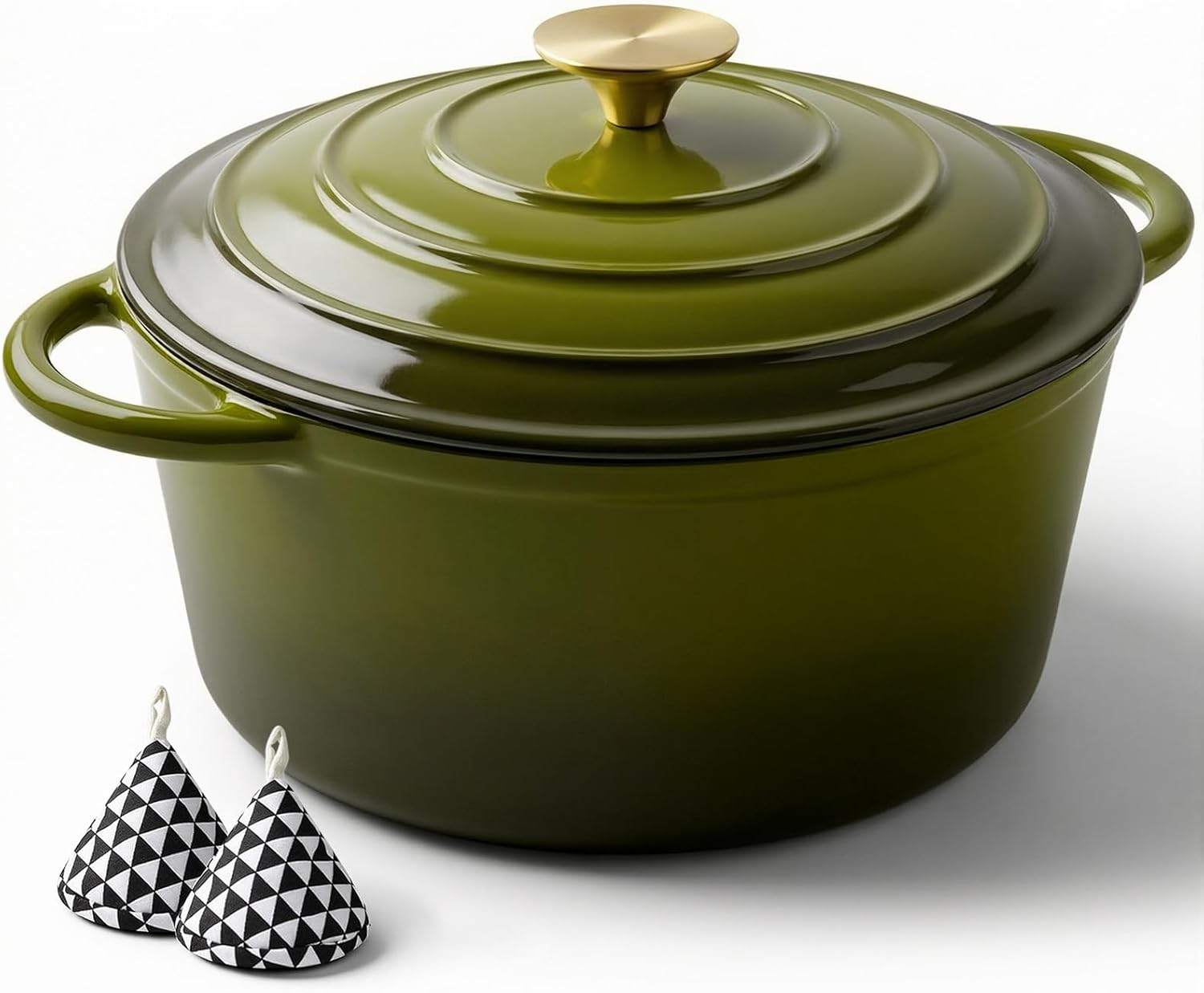 Miereirl 6qt Enameled Cast Iron Dutch Oven
