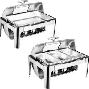 Stainless Steel Hot Pot Buffet Set - 9L Food Warmer
