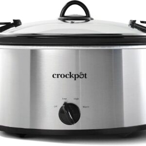 Crock-Pot 6-Quart Slow Cooker w/ Locking Lid, Silver