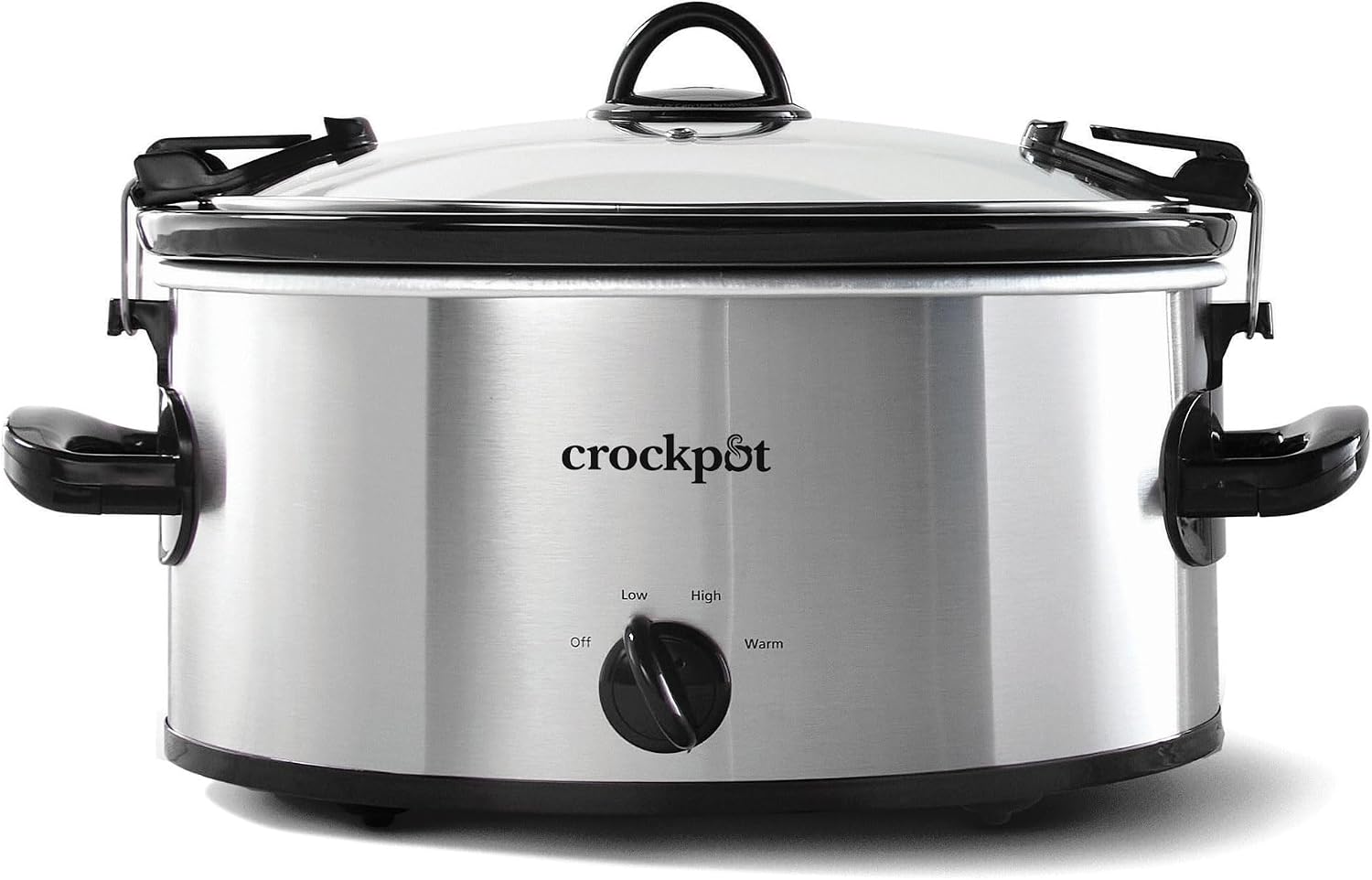 Crock-Pot 6-Quart Slow Cooker w/ Locking Lid, Silver