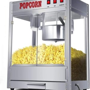 Commercial 1600W Stainless Steel Popcorn Machine