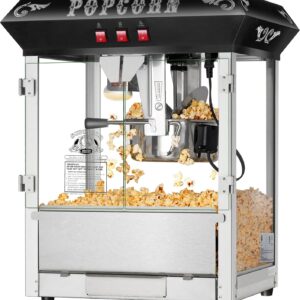 Superior Popcorn Maker – 3 Gal Home Theater Popper, Black