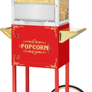 Antique Movie Night Popcorn Machine - 3-Gallon Cart Popper