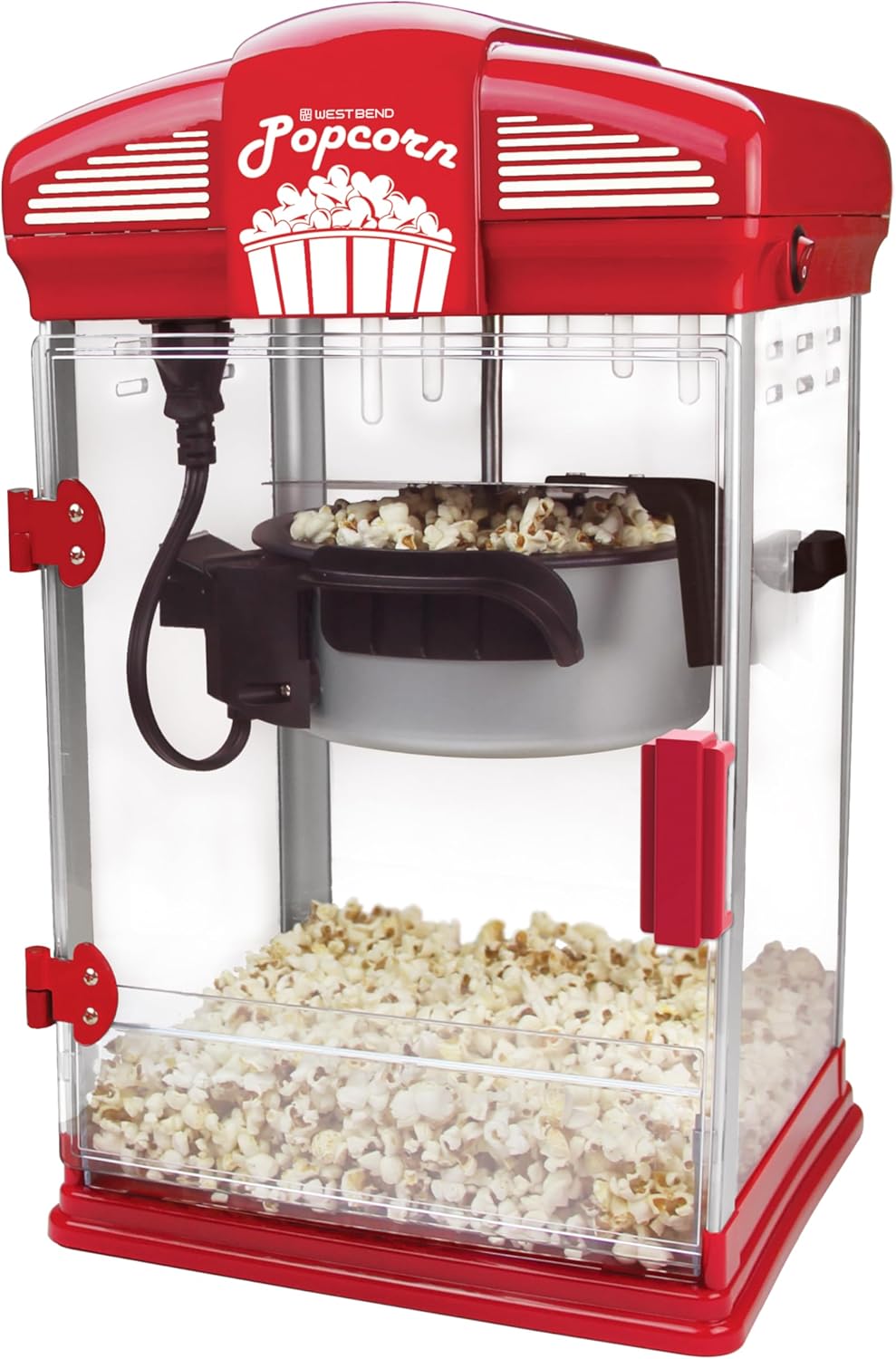 West Bend Stir Crazy Popcorn Popper, 4 Qt, Red