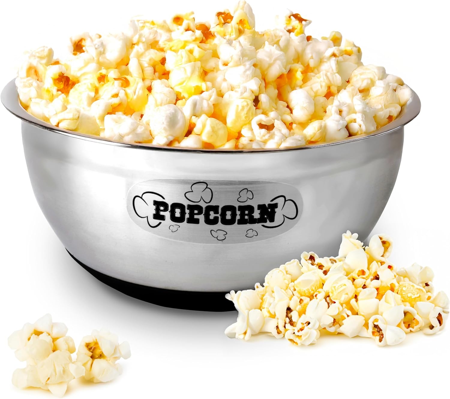 Wabash Valley Farms Stainless Popcorn Bowl, 8 Qt