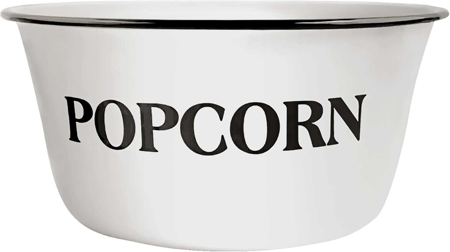 Classic 3.7 Qt Enamel Popcorn Bowl – Retro Snack Holder