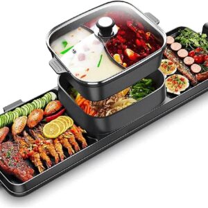 Gerrit Grill Indoor Hot Pot & Teppanyaki Grill - 2-Zone Cooker