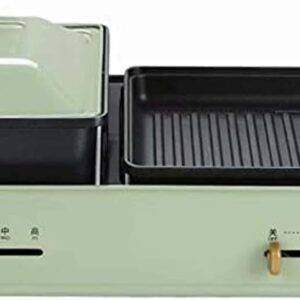 MIIKHI Electric Grill Pan, Smokeless Hot Pot & BBQ Combo