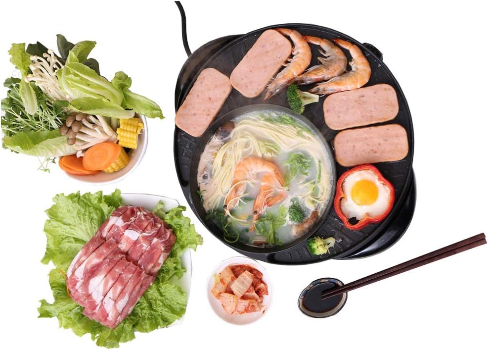 WYBQ SK-J3201A Electric Grill & Hot Pot Combo