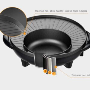 LIVEN Electric Grill & Hot Pot Combo, 1300W