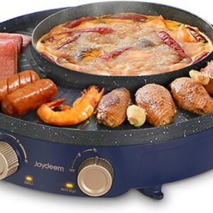 Joydeem Electric Grill & Hot Pot Combo, 2L Shabu Shabu Grill