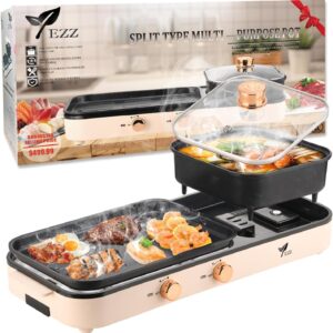 2026 YEZZZZ Hot Pot Grill 2-in-1, 4L, 2-10 People