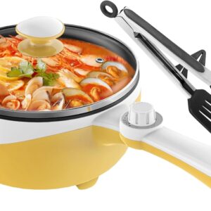 Audecook Hot Pot Electric Skillet, 1.7L Portable Cooker
