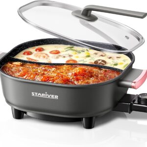 Stariver 6L Dual-Broth Electric Hot Pot 1300W