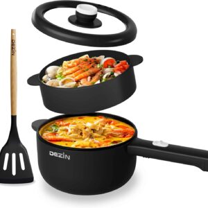 Dezin 2L Electric Hot Pot Cooker, Non-Stick Sauté Pan