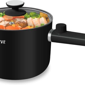 Topwit 1.5L Electric Hot Pot Cooker, Black