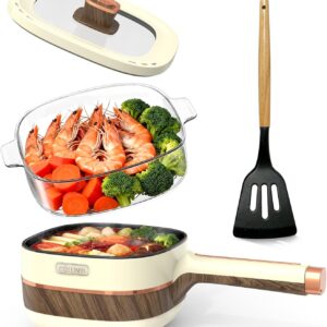 Electric Hot Pot Cooker 2.5L Non-Stick Adjustable Power