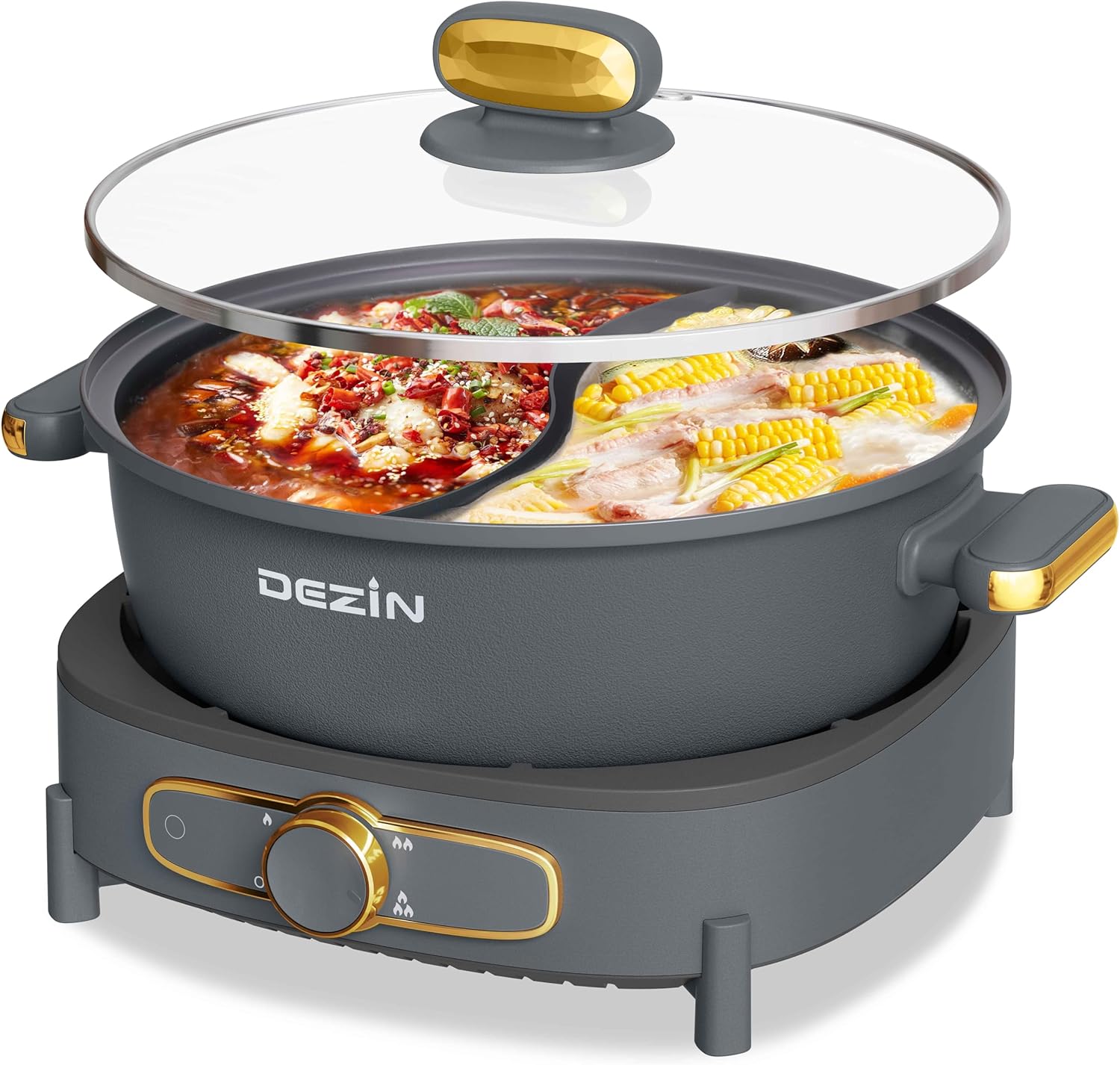 Dezin 6L Electric Hot Pot with Divider