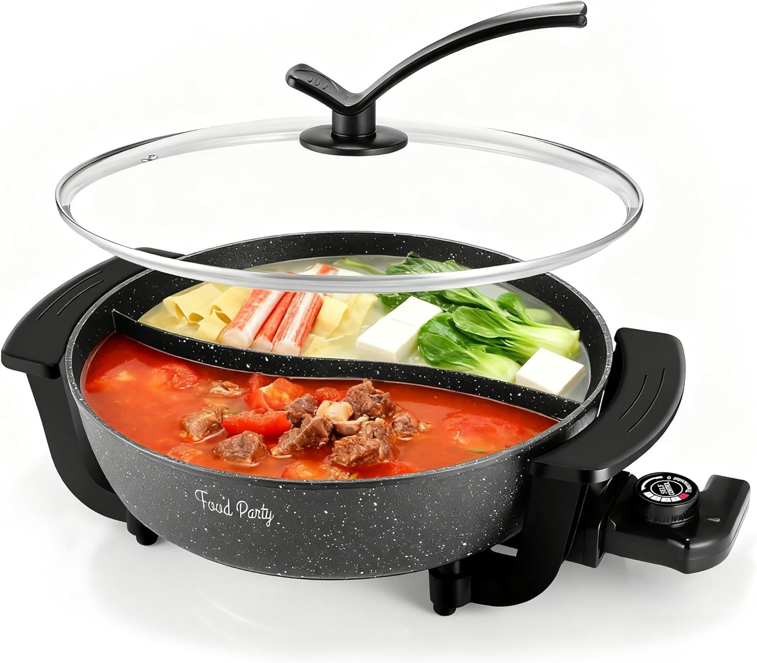 Food Party 6L Hot Pot with Divider, 1200W