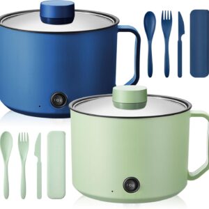 2-Pc Electric Ramen Cooker Hot Pot, 1.5L Dual Power