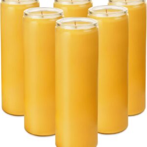 7-Day Pure Beeswax Prayer Candles - 6 Pack
