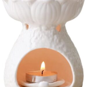 Ceramic Aromatherapy Candle Lamp with Ice Crack Glaze