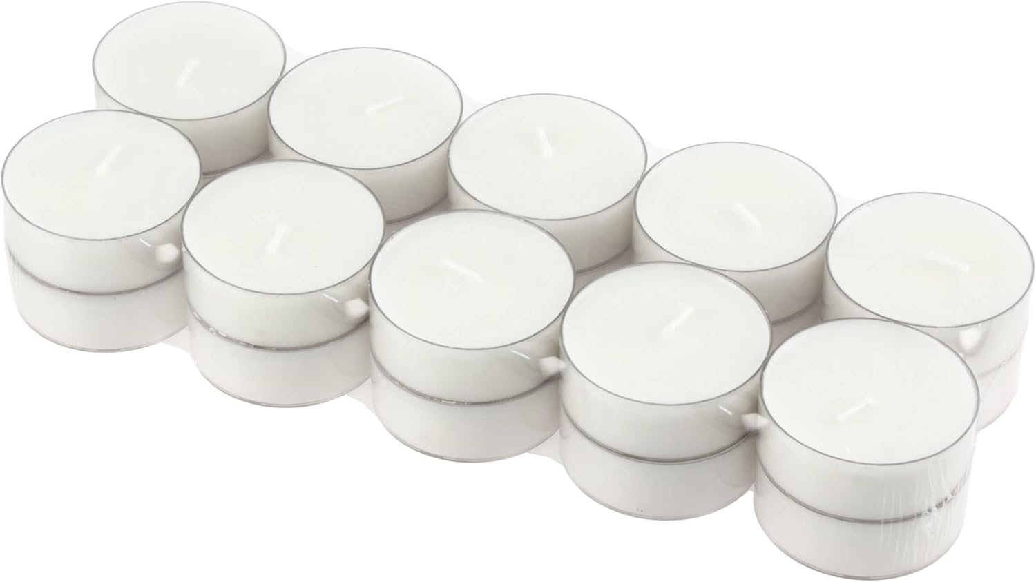 Stonebriar 20 Unscented Oversized Tea Lights – 9 Hr Burn