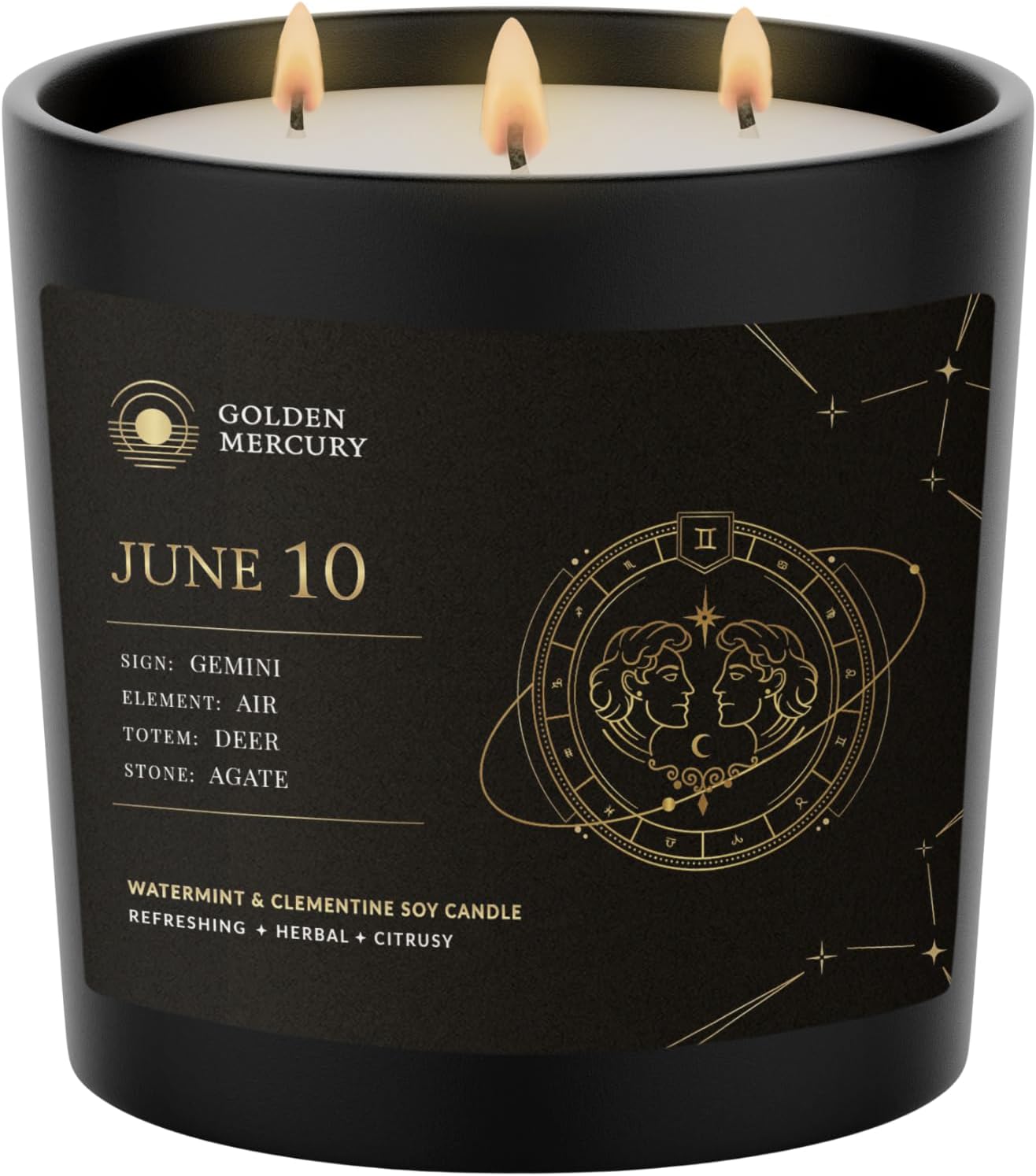 Gemini Candle – June 10th Astrology Gift for Her