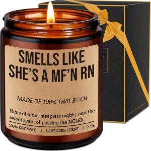 Funny NCLEX RN Candle - New Nurse Gift