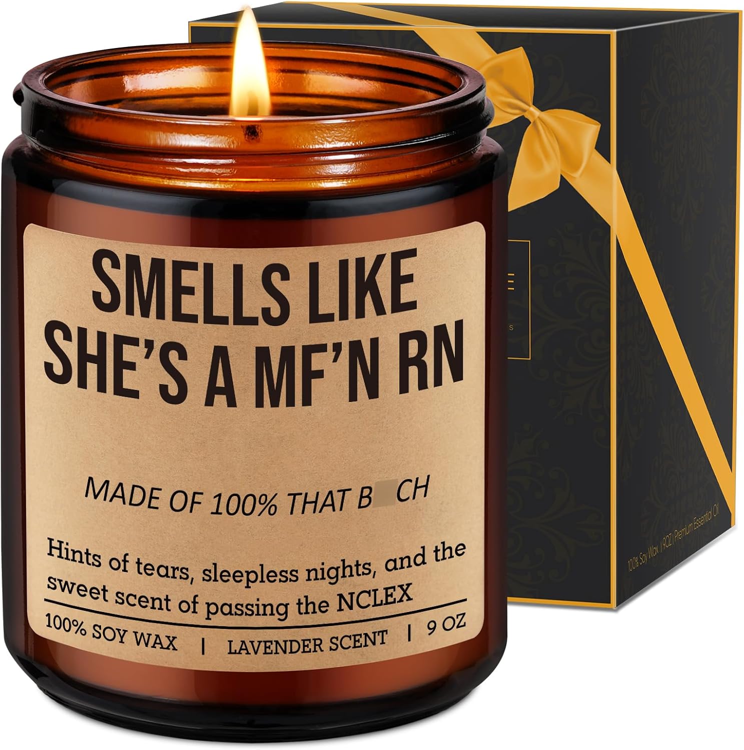 Funny NCLEX RN Candle - New Nurse Gift