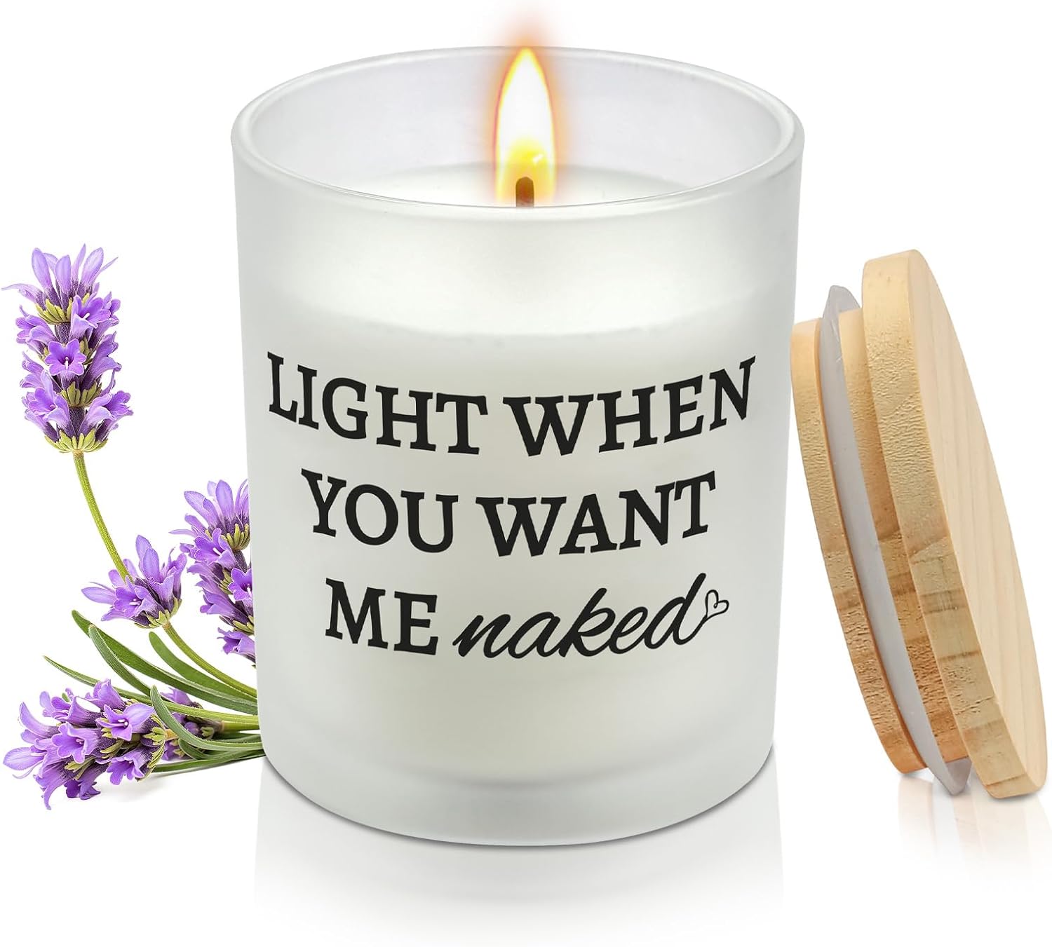 Lavender Candle Gift for Him - Romantic Valentine's Day Gift